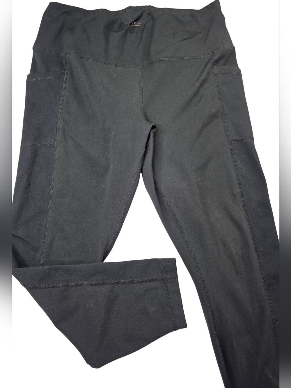 Yogalicious 1X Lux Black High-Rise Pocket Leggings CT-3737 - Picture 2 of 6
